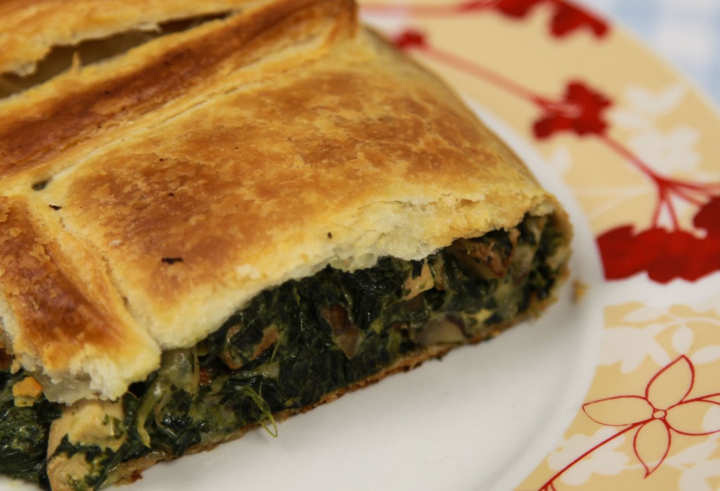 Champignon-Spinat-Strudel (vegan)