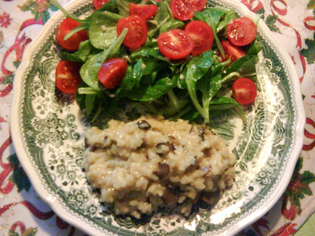 Trüffelrisotto mit Feldsalat