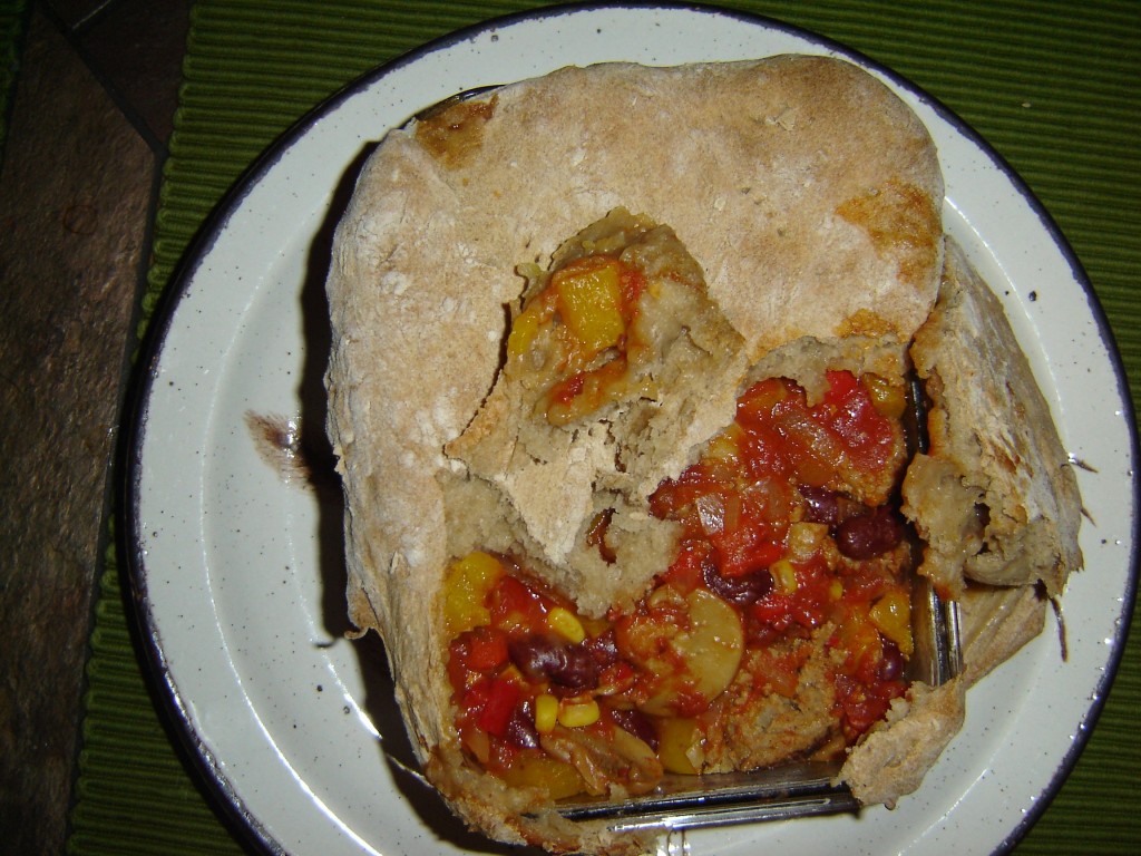 g-paprika/tomatenpfanne mit brothaube g-paprika/tomatenpfanne mit brothaube