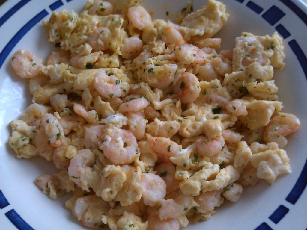 Rührei mit Krabben
