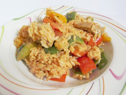 - Reispfanne mit Paprika - Reispfanne mit Paprika